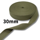 Soft Acrylic Herringbone Webbing – 30mm × 10m Roll | Made in Japan