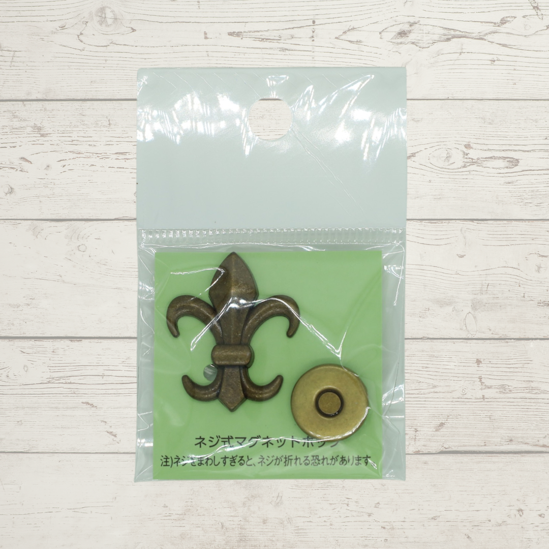 Large Lily Screw-On Magnetic Snap – 30mm, 1 Set | Bag Making Hardware