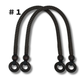 Japanese Waxed Cord Bag Handles with Wood Rings – 40cm, 2 pcs | Made in Japan