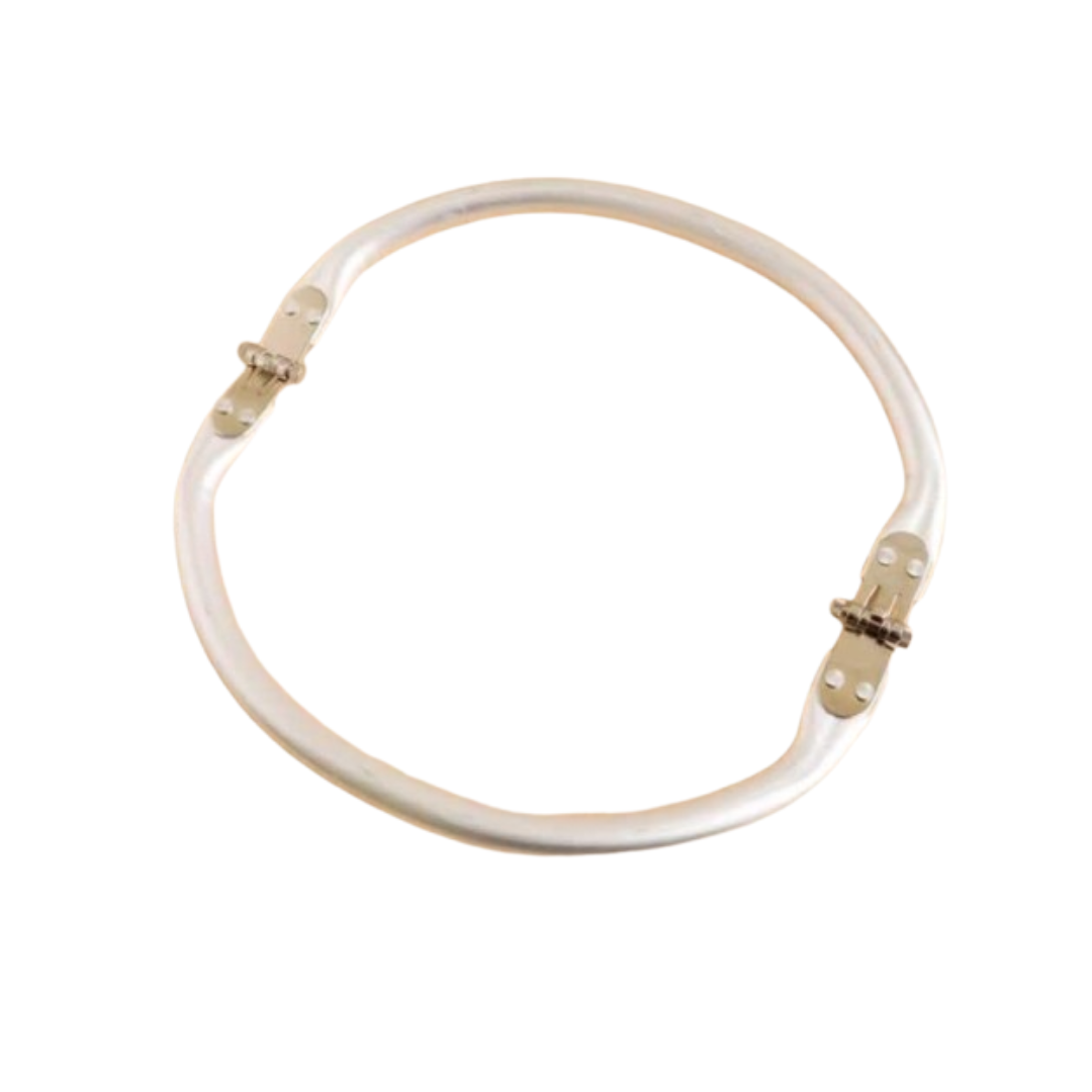Round Aluminum Spring Purse Frame – 21cm | Bag Making Hardware