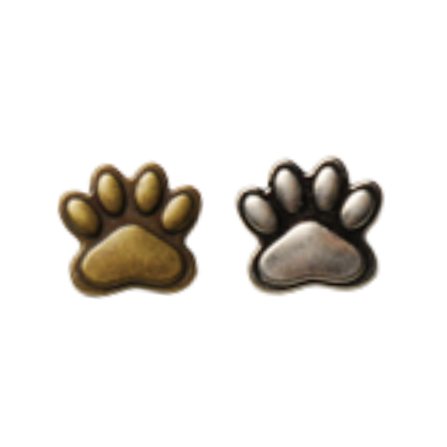 Paw Print Screw-On Magnetic Snap – 17mm, 1 Set | Bag Making Hardware