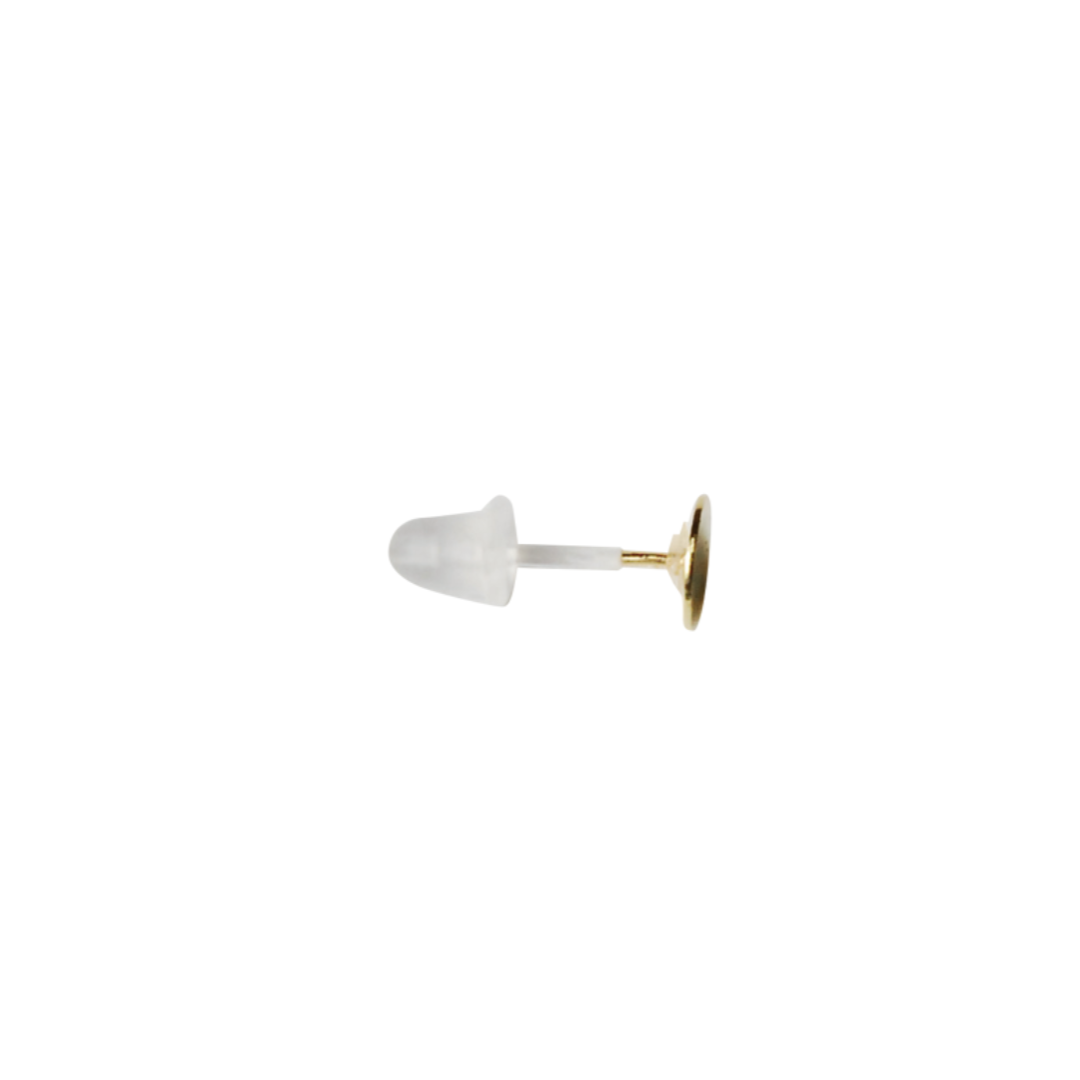 Stick-On Earrings – Ø6mm (with Silicone Backs) (2 pcs)