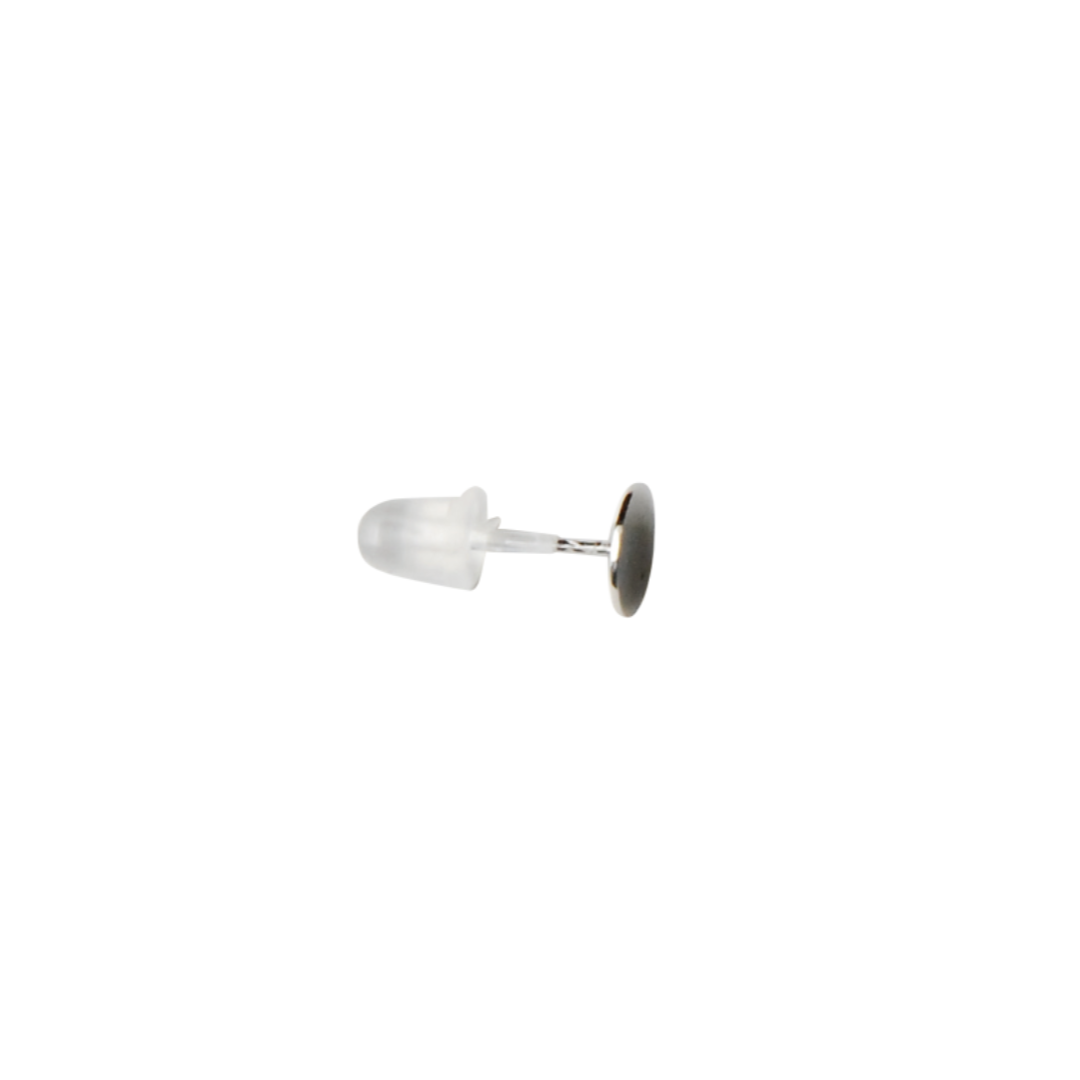 Stick-On Earrings – Ø6mm (with Silicone Backs) (2 pcs)