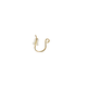 Brass Hook Earrings (with Silicone Backs) (2 pcs)