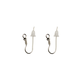 Brass Long Hook Earrings (with Silicone Backs) (2 pcs)