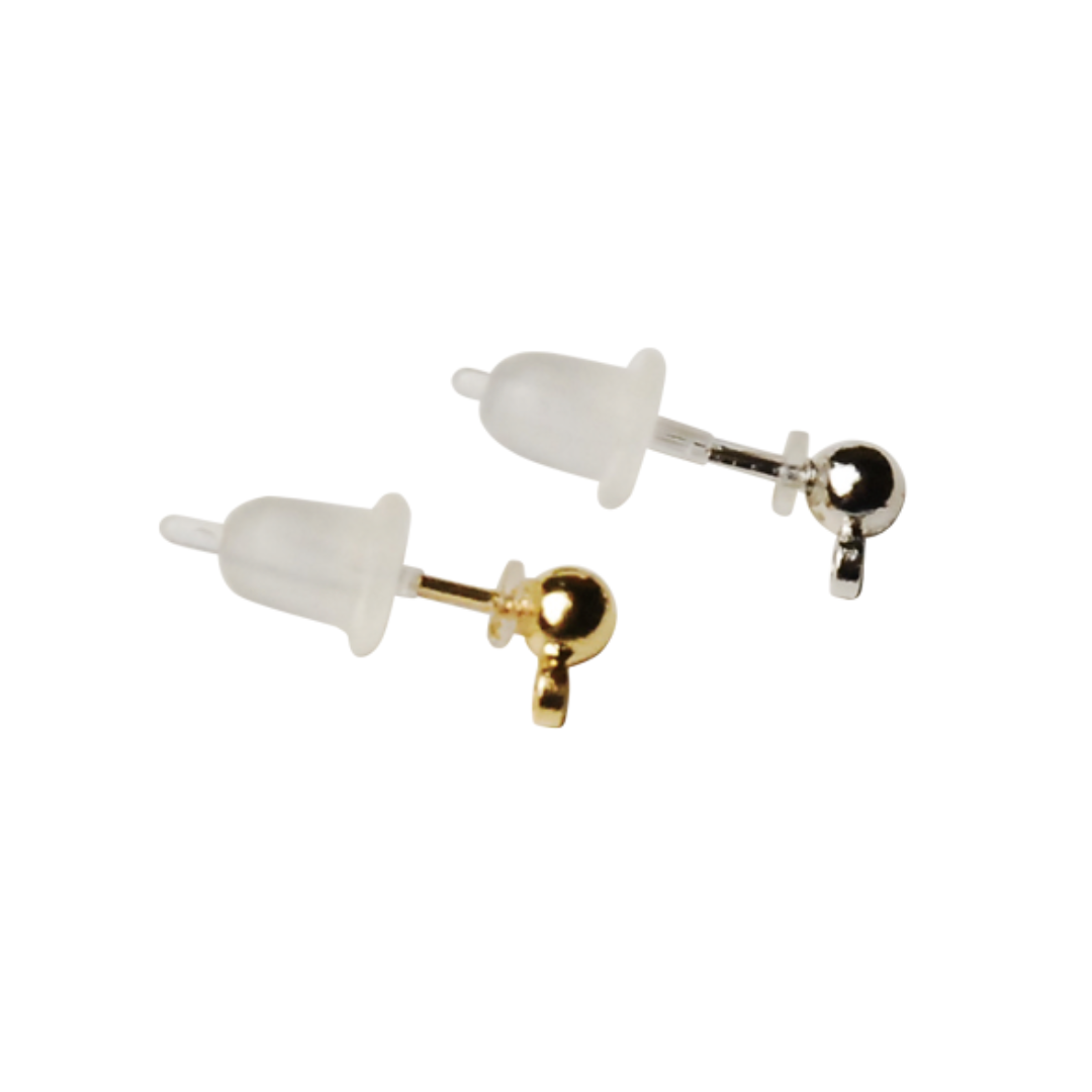 T-Post Resin Earrings (with Silicone Backs) (2 pcs)