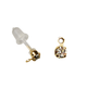 T-Post Resin Earrings with Rhinestone (with Silicone Backs) (2 pcs)