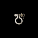 Resin Clip-On Earrings with Brass Loop (2 pcs)