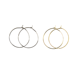 Brass Hoop Earrings – Ø25mm (2 pcs)