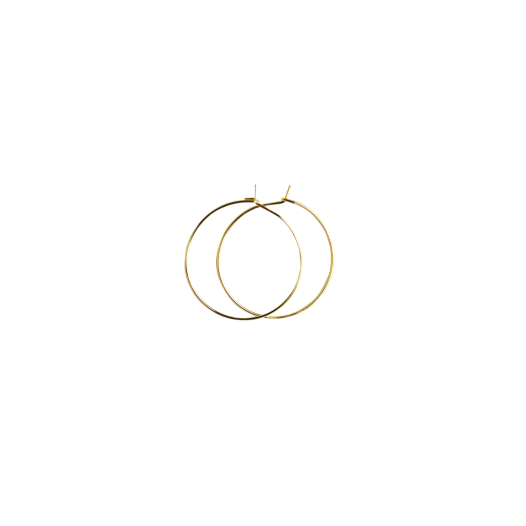 Brass Hoop Earrings – Ø25mm (2 pcs)