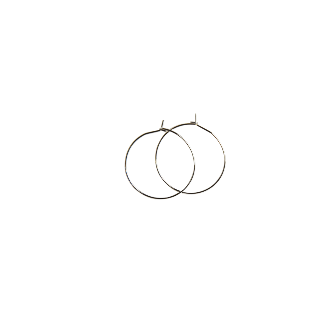 Brass Hoop Earrings – Ø25mm (2 pcs)