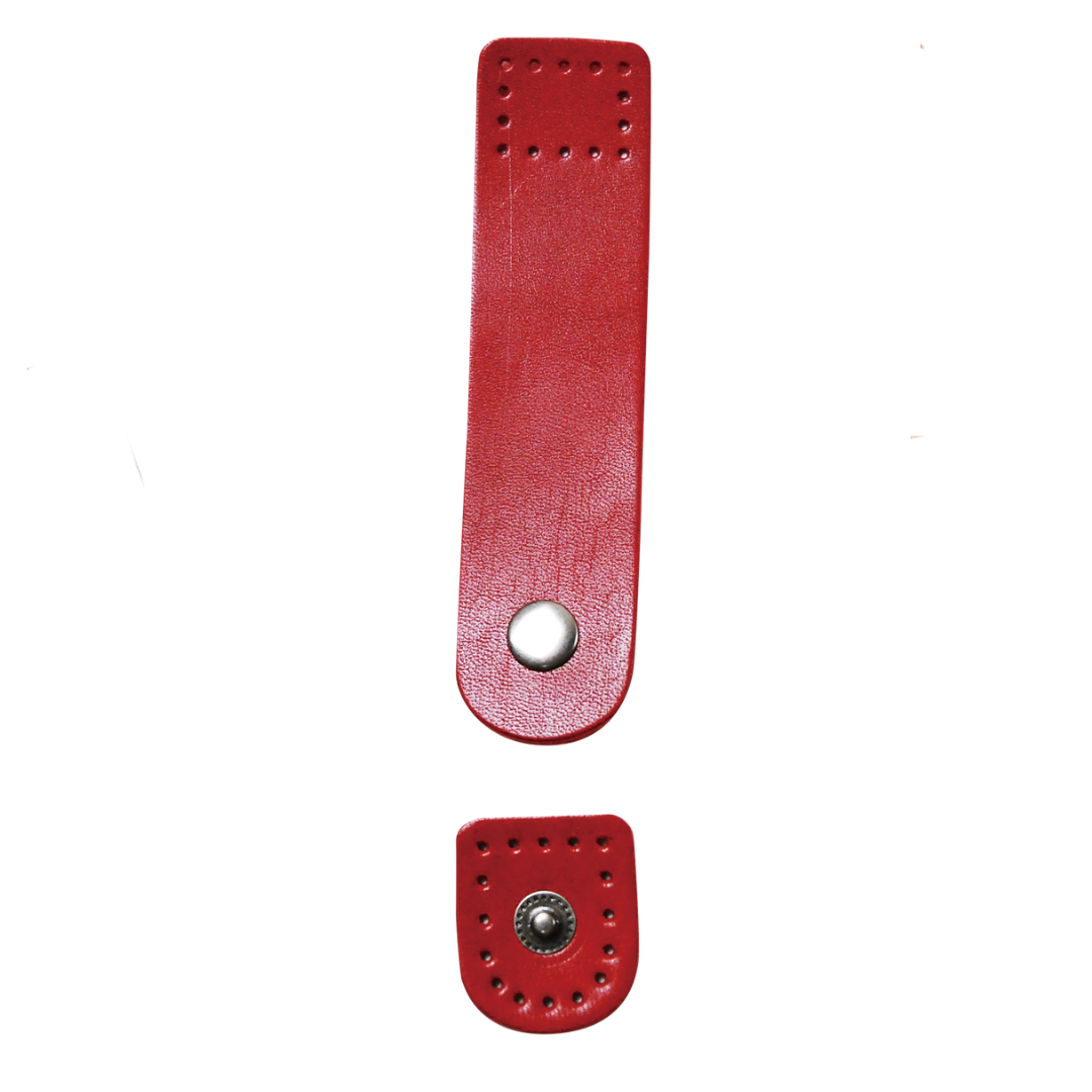 Leather Snap Closure for Bags – 25mm×10cm, 1 Set | Made in Japan