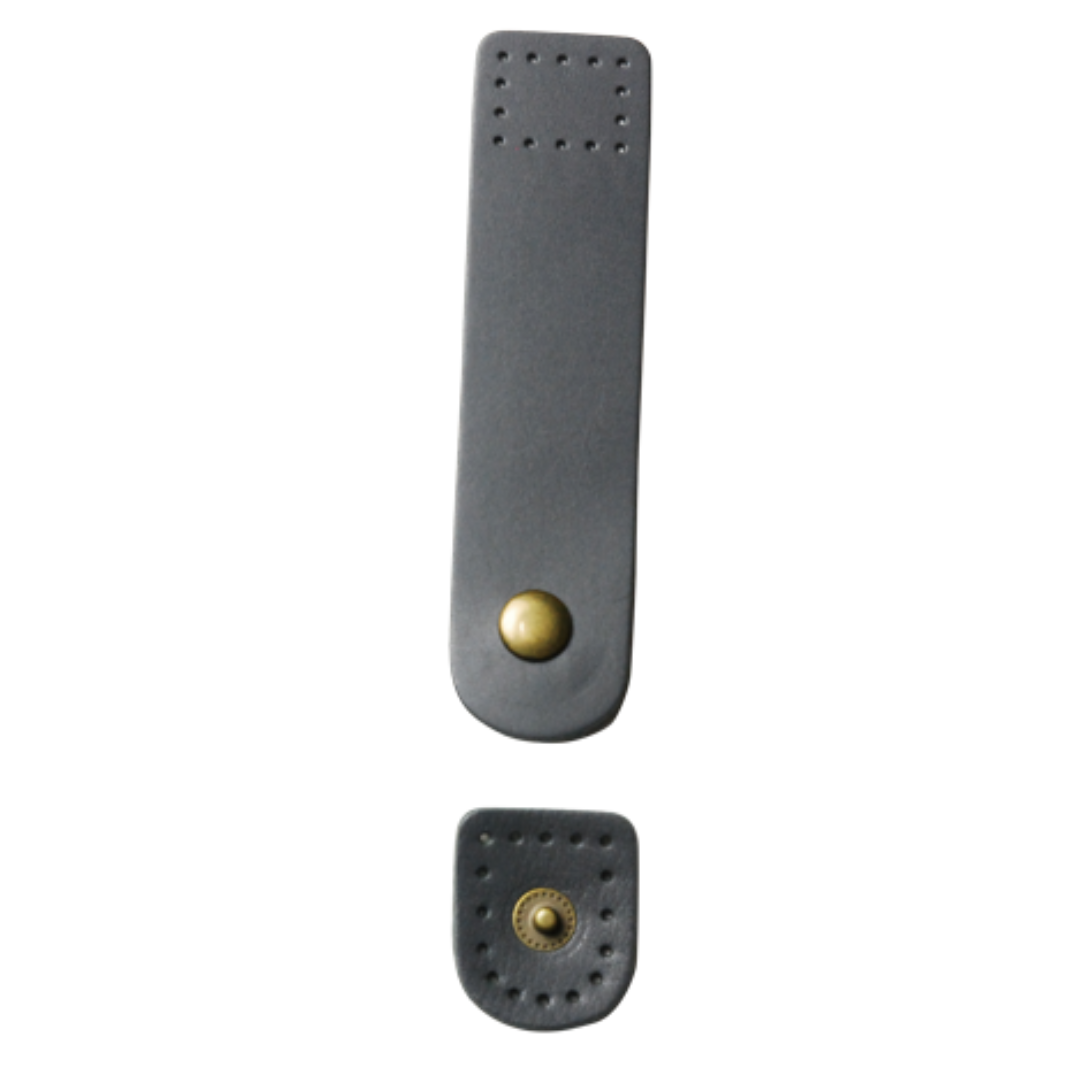 Leather Snap Closure for Bags – 25mm×10cm, 1 Set | Made in Japan