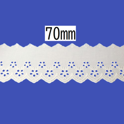 Cotton Lace – 70mm × 13.5m (1 roll)
