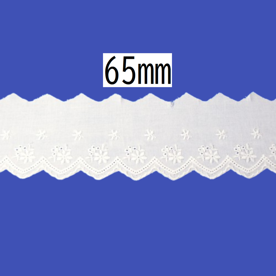 Cotton Lace – 65mm × 13.5m (1 roll)