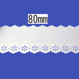 Cotton Lace – 80mm × 13.5m (1 roll)
