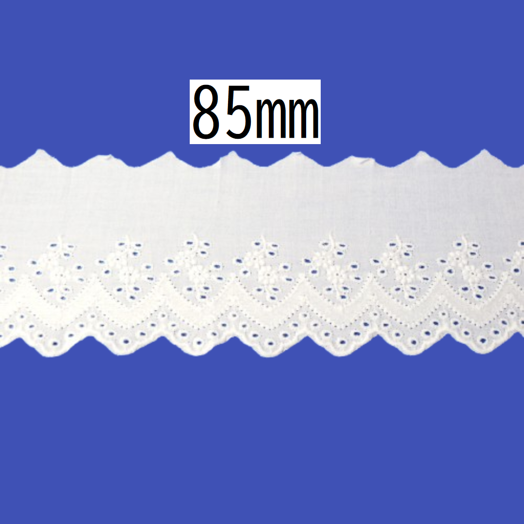 Cotton Lace – 85mm × 13.5m (1 roll)