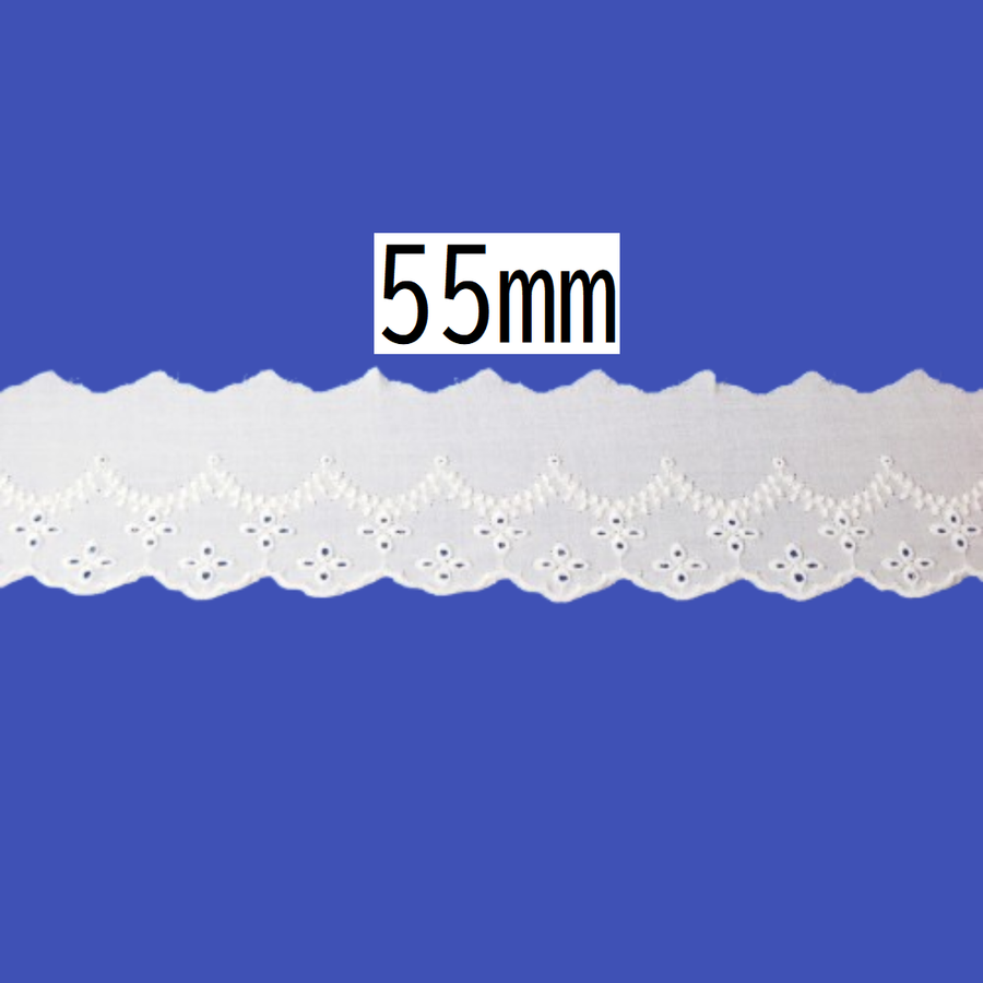 Cotton Lace – 55mm × 13.5m (1 roll)