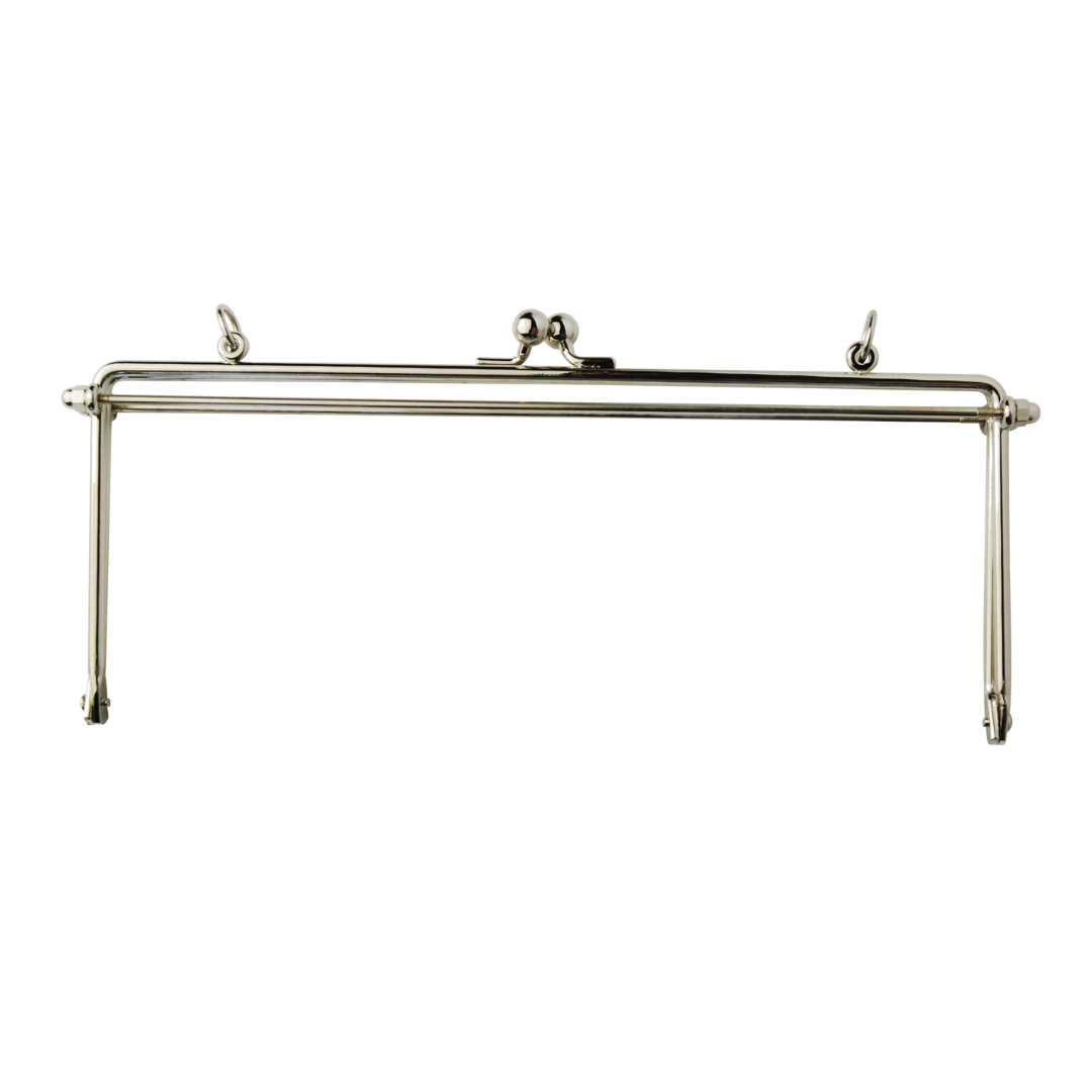 Metal Purse Clasp Frame – 23cm, Pattern Included | Bag Making Hardware