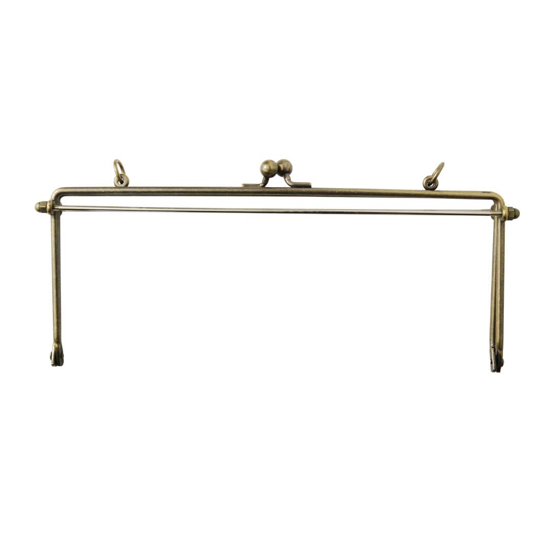 Antique Gold Purse Clasp Frame – 23cm, Pattern Included | Bag Hardware
