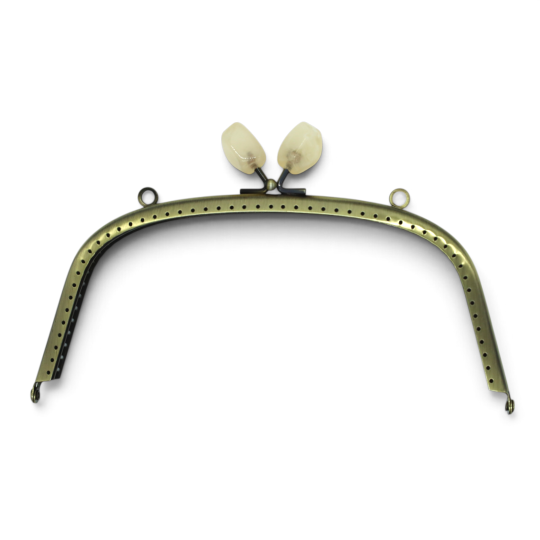 Lucky Ball Acrylic Bead Sew-On Purse Frame – 18cm, 1 pc | Made in Japan