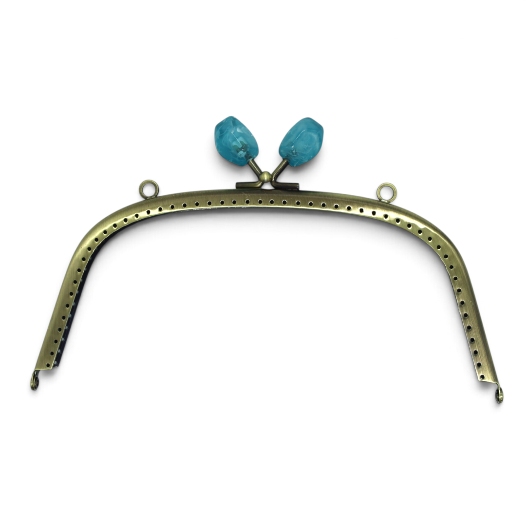 Lucky Ball Acrylic Bead Sew-On Purse Frame – 18cm, 1 pc | Made in Japan
