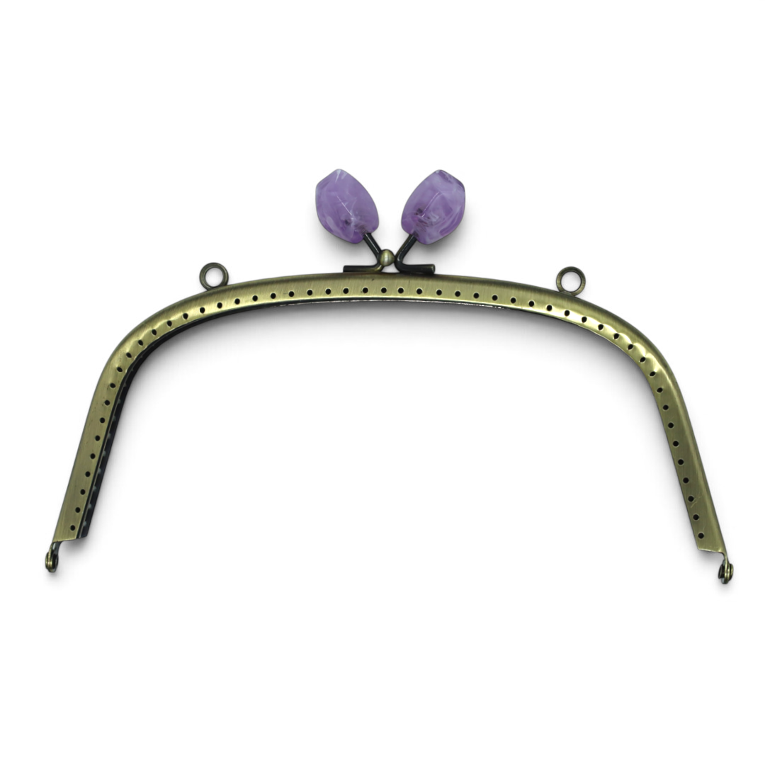 Lucky Ball Acrylic Bead Sew-On Purse Frame – 18cm, 1 pc | Made in Japan