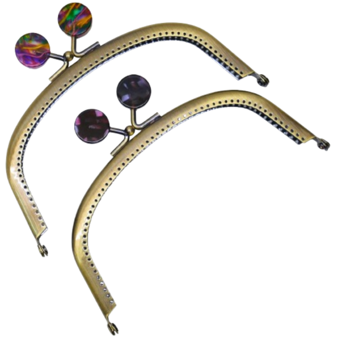 Retro Ball Sew-On Purse Frame – 12cm, 1 pc with Pattern | Made in Japan