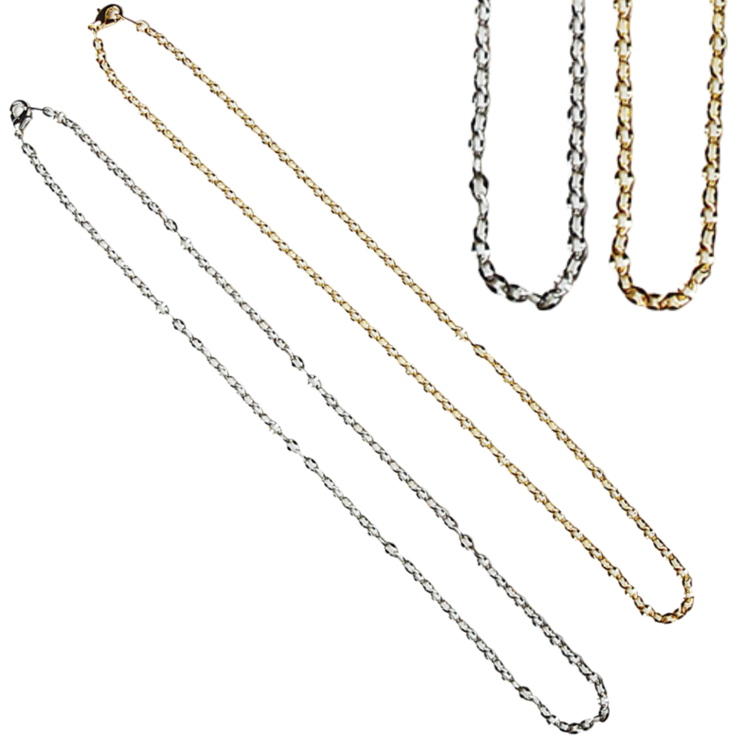 Brass Accessory Chain for Jewelry Making – 2mm × 50cm, 1 pc