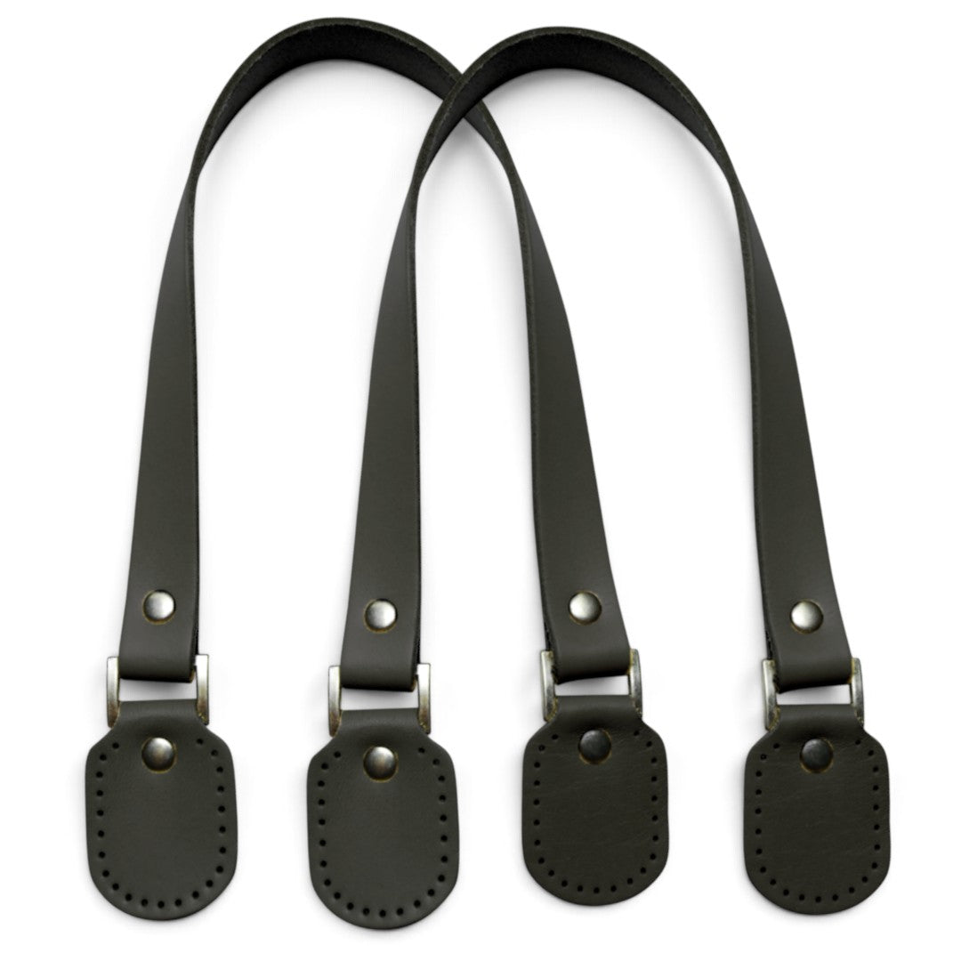 Leather Bag Handles with D-Rings – 20mm × 53cm, 2 pcs | Made in Japan