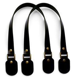 Leather Bag Handles with D-Rings – 20mm × 53cm, 2 pcs | Made in Japan