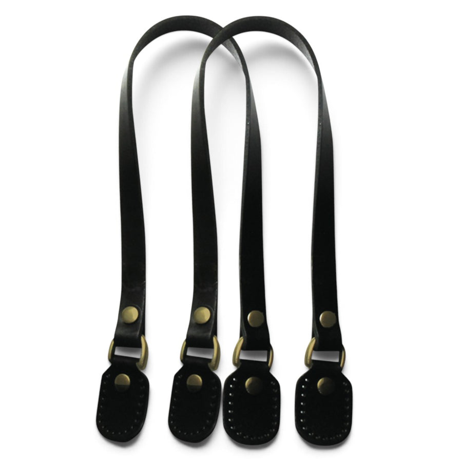 Leather Bag Handles with D-Rings – 15mm × 50cm, 2 pcs | Made in Japan