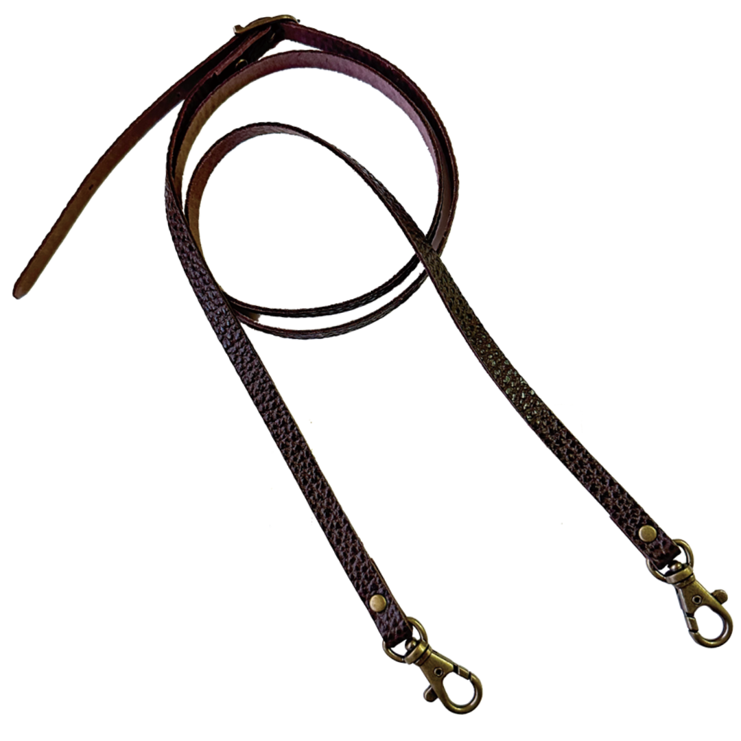 Adjustable Embossed Leather Bag Strap – 10mm, 1 pc | Made in Japan