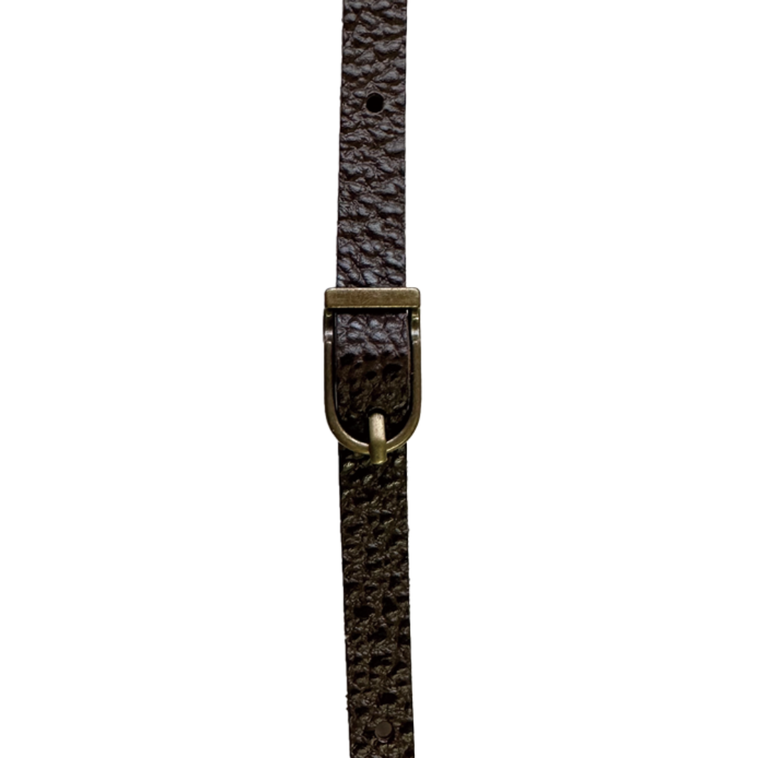 Adjustable Embossed Leather Bag Strap – 10mm, 1 pc | Made in Japan