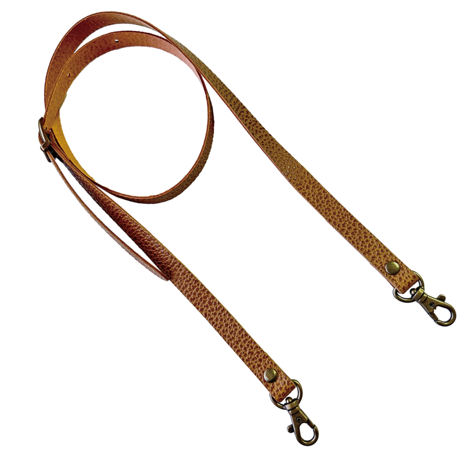 Adjustable Embossed Leather Bag Strap – 15mm, 1 pc | Made in Japan