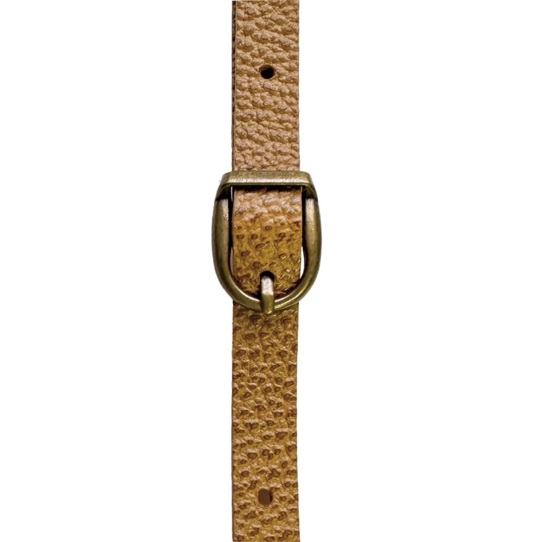Adjustable Embossed Leather Bag Strap – 15mm, 1 pc | Made in Japan