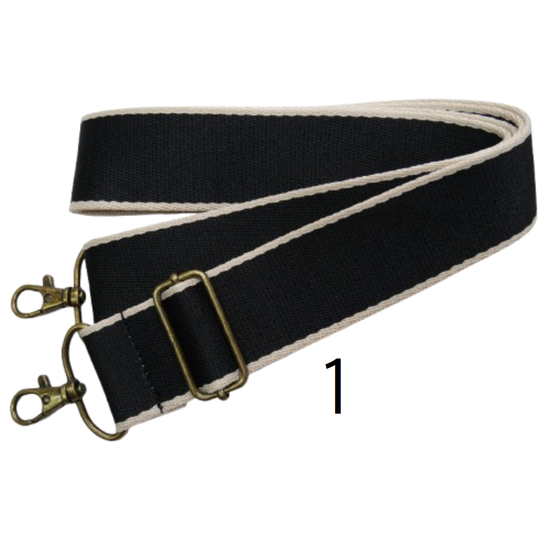 Striped Nylon Adjustable Bag Strap – 38mm × 70–130cm | Made in Japan