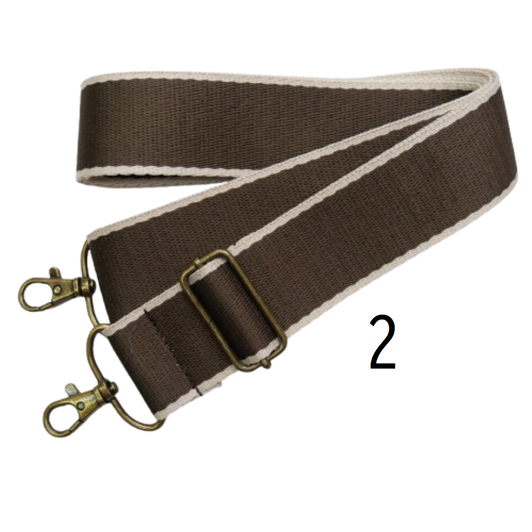 Striped Nylon Adjustable Bag Strap – 38mm × 70–130cm | Made in Japan