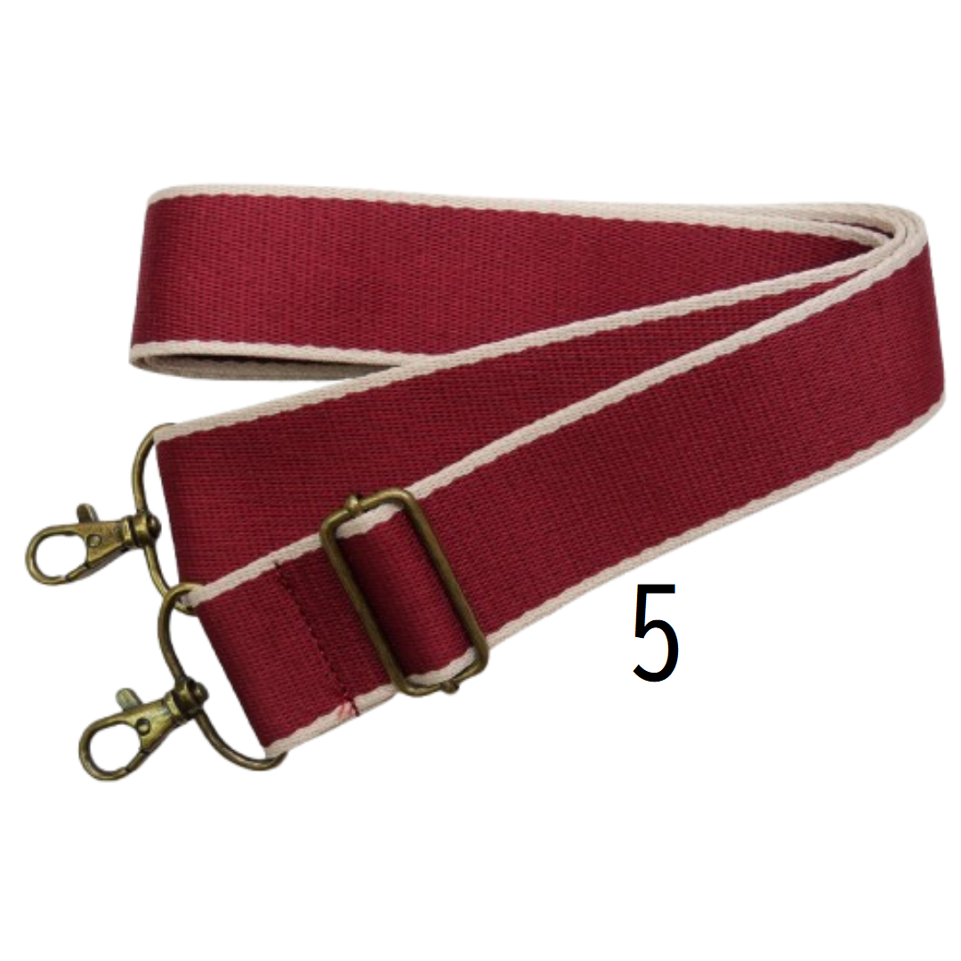 Striped Nylon Adjustable Bag Strap – 38mm × 70–130cm | Made in Japan