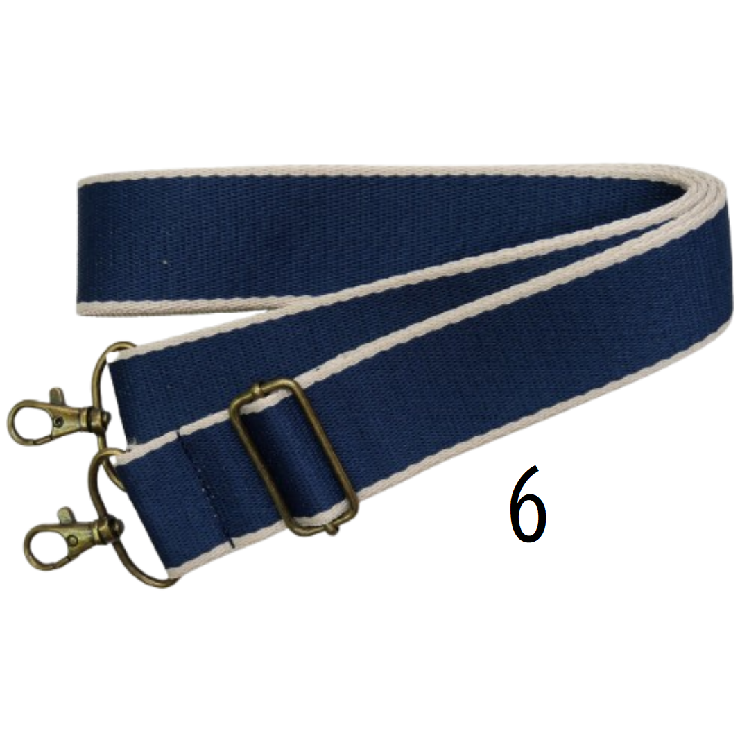 Striped Nylon Adjustable Bag Strap – 38mm × 70–130cm | Made in Japan
