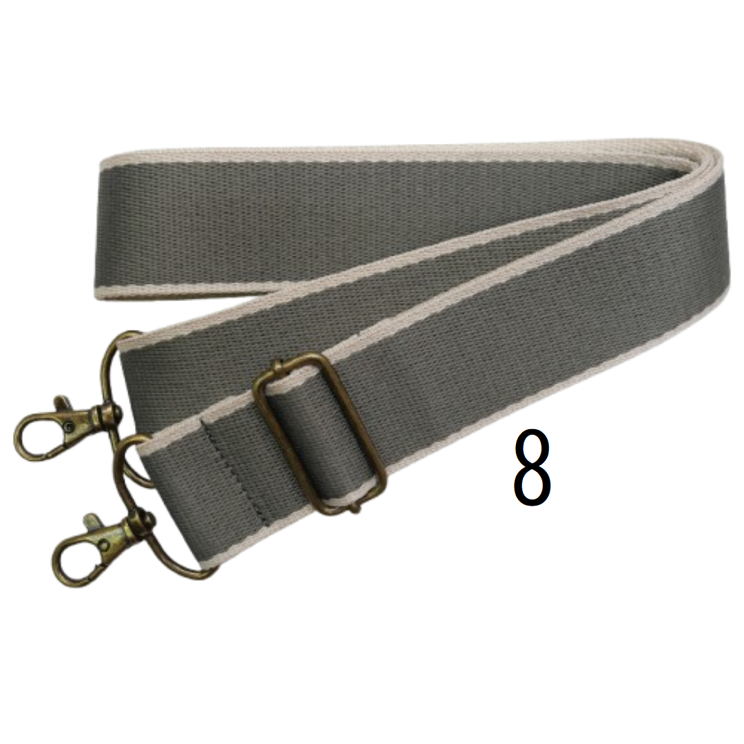 Striped Nylon Adjustable Bag Strap – 38mm × 70–130cm | Made in Japan
