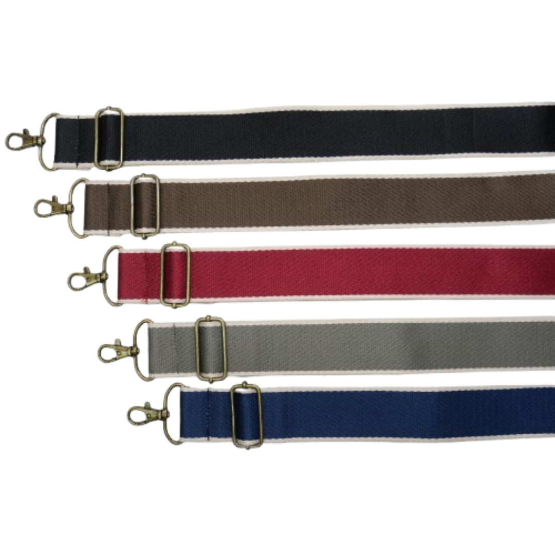 Striped Nylon Adjustable Bag Strap – 38mm × 70–130cm | Made in Japan