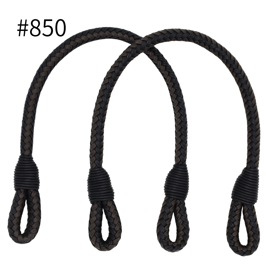Japanese Waxed Cotton Braided Bag Handles – 40cm, 2 pcs | Made in Japan