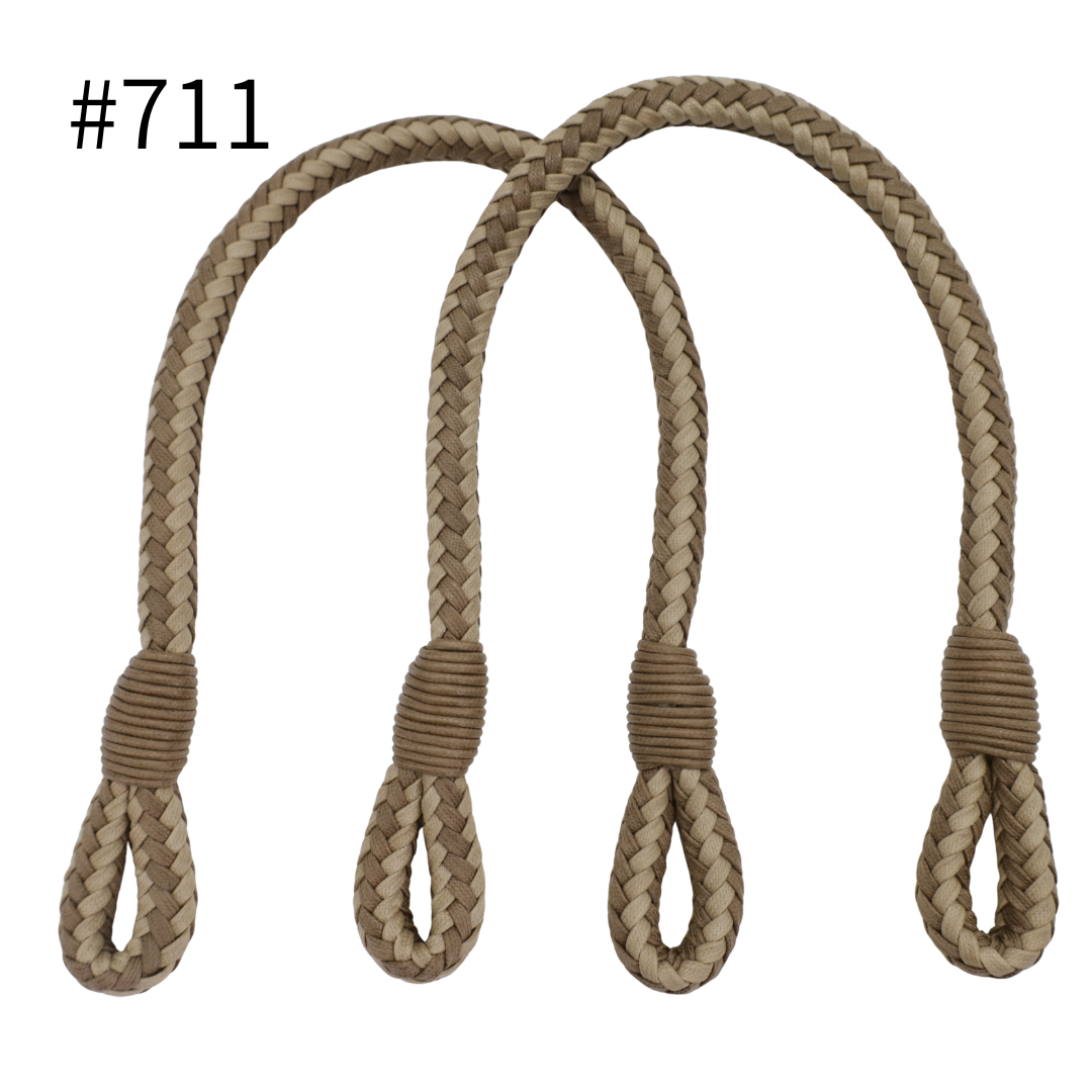 Japanese Waxed Cotton Braided Bag Handles – 40cm, 2 pcs | Made in Japan
