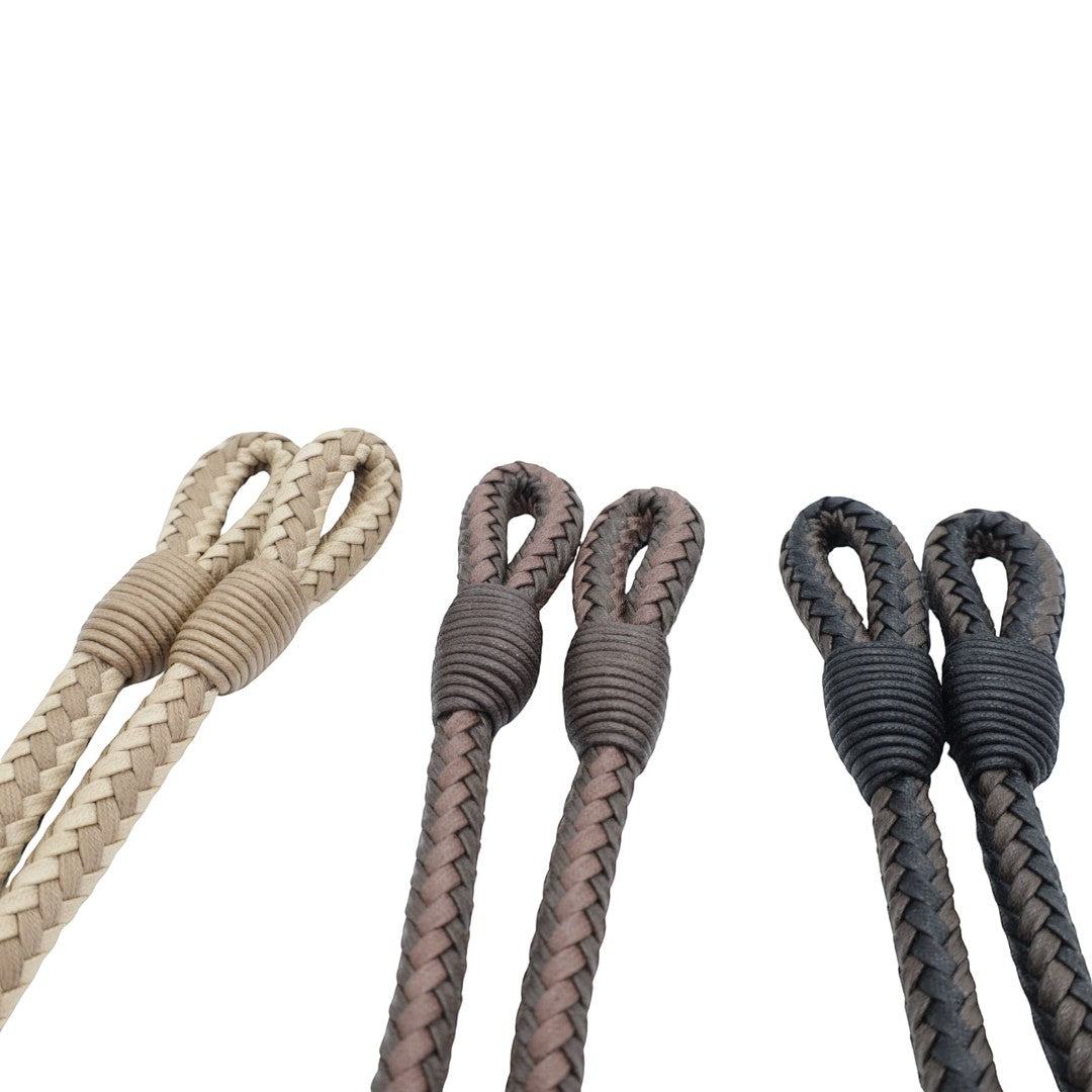Waxed Braided Cotton Bag Handles – 12mm × 60cm, 2 pcs | Made in Japan