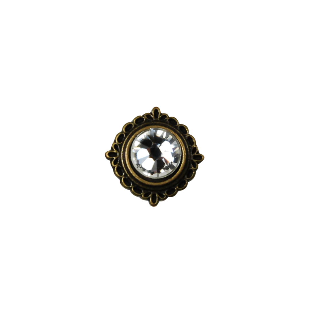 Glass Bijou Screw-On Rivets for Bags – 17mm, 2 pcs | Bag Hardware