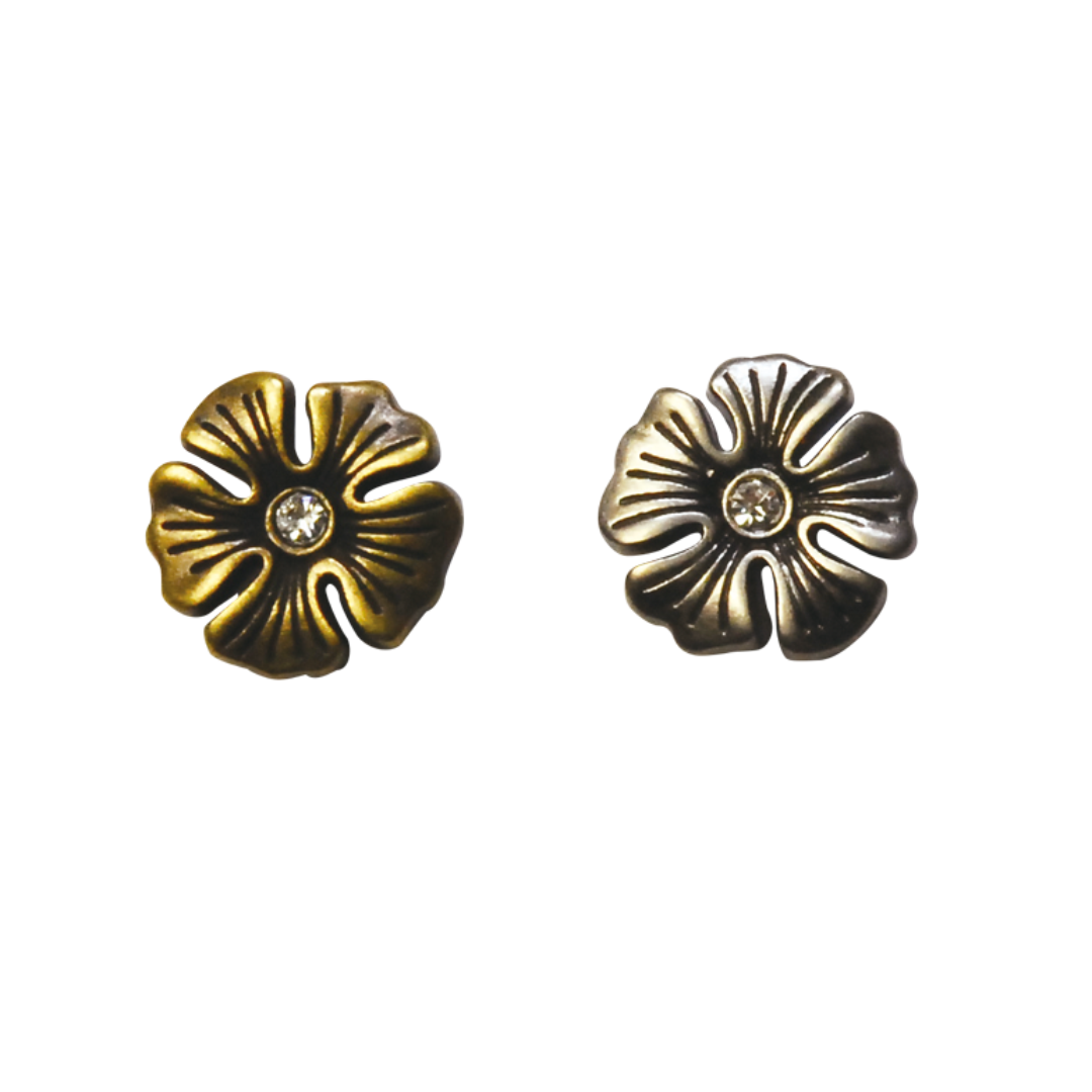 Flower Screw-On Spring Snap Button – 17mm, 1 Set | Bag Hardware