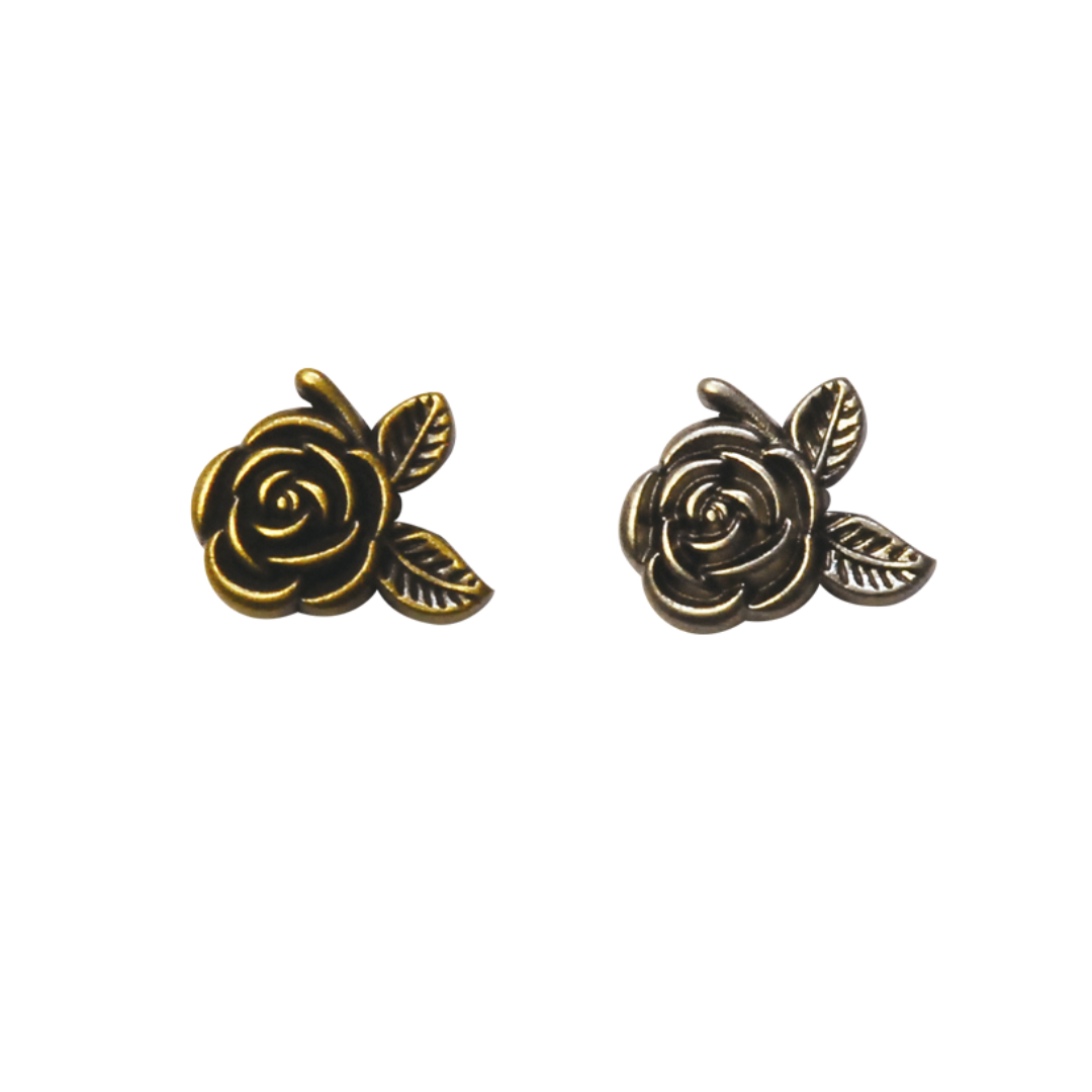 ネジ式スプリングスナップ（ローズ）17mm×5mm