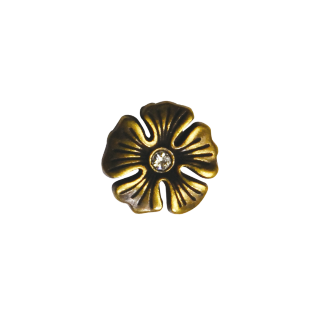 Flower Screw-On Magnetic Snap – 17mm, 1 Set | Bag Making Hardware