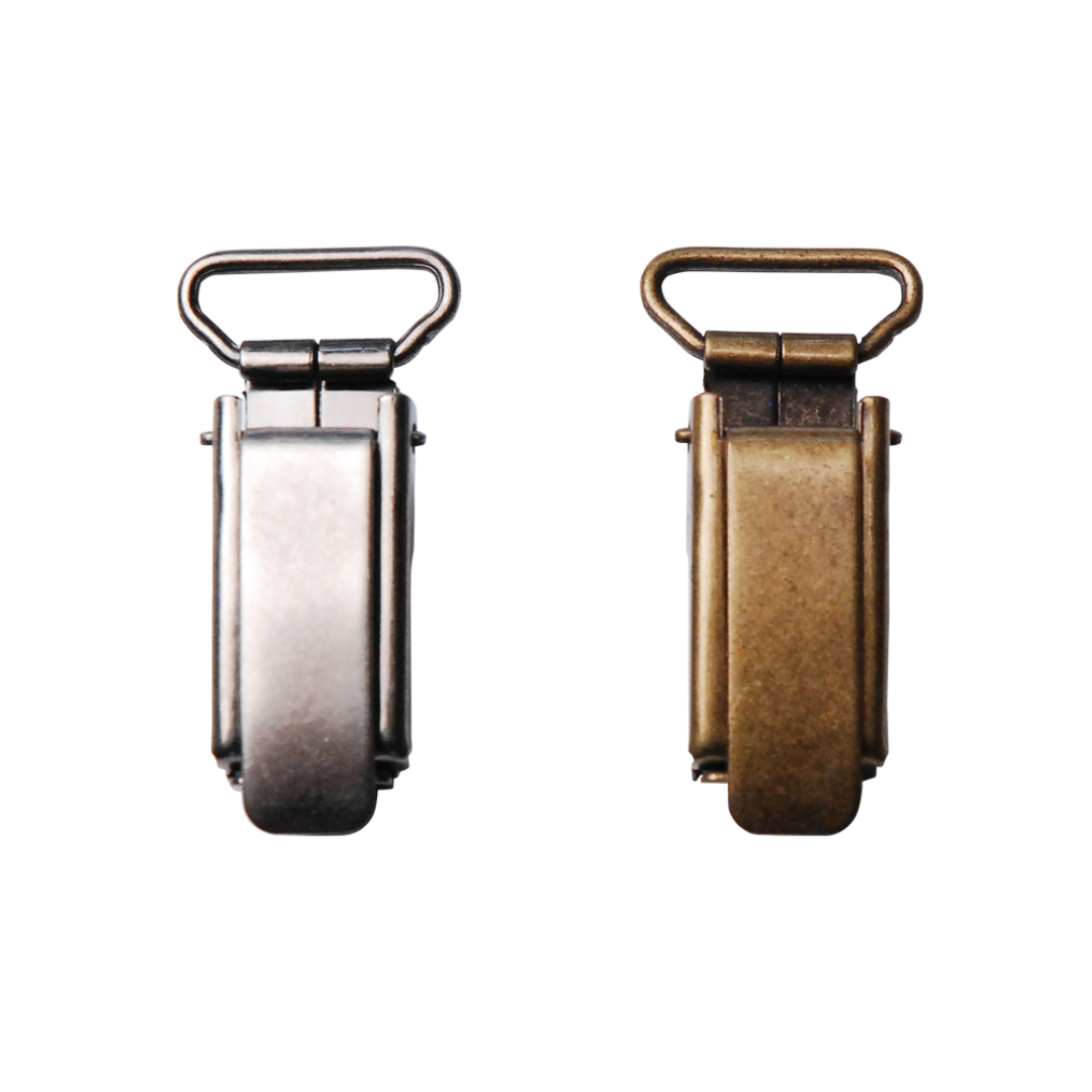 Suspender Clips for 15mm Straps – 17×38mm, 2 pcs | Bag Hardware